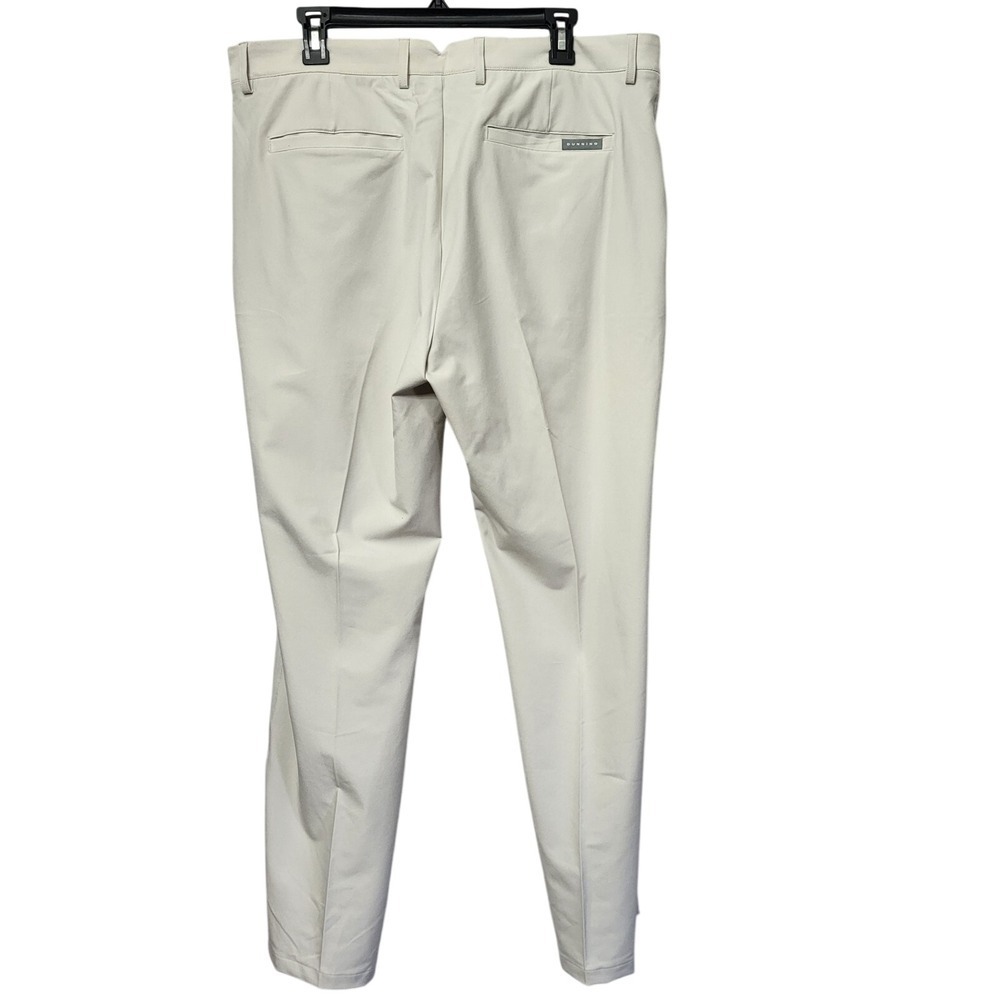 Dunning Mens Performance Golf Pants Stone Khaki Stretch Trousers 38x32